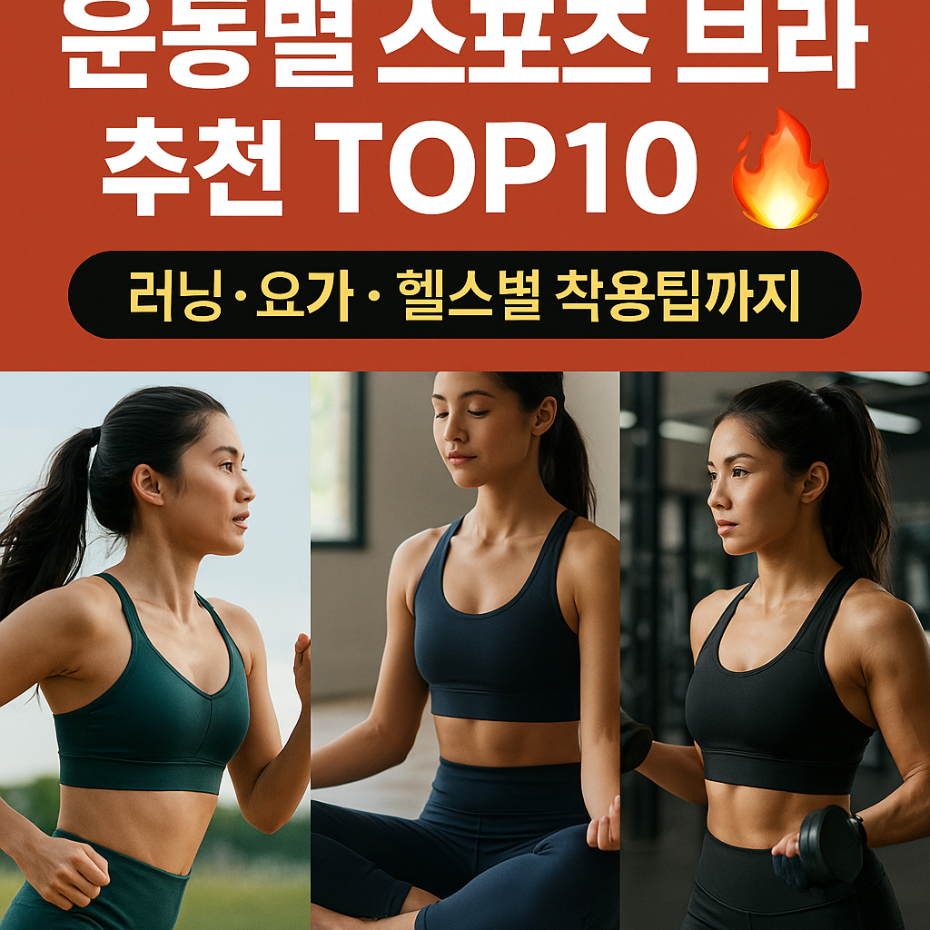 스포츠 브라 추천(운동별)