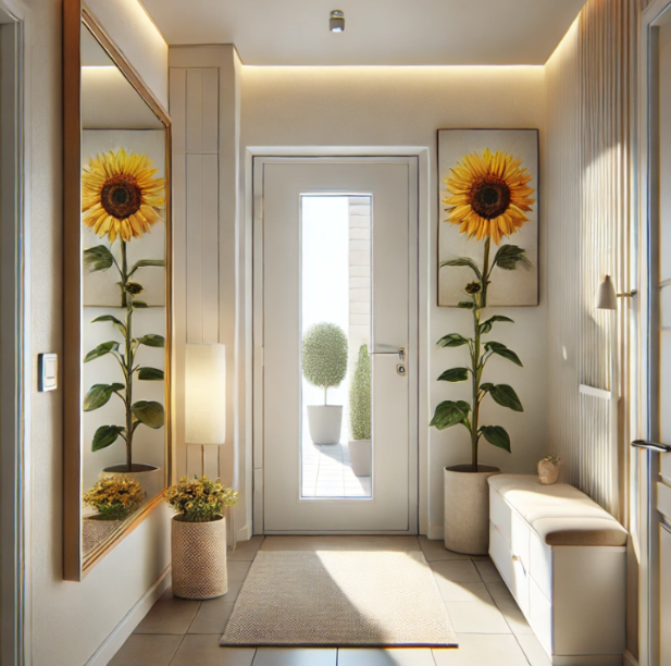 밝은 느낌의 현관 모습