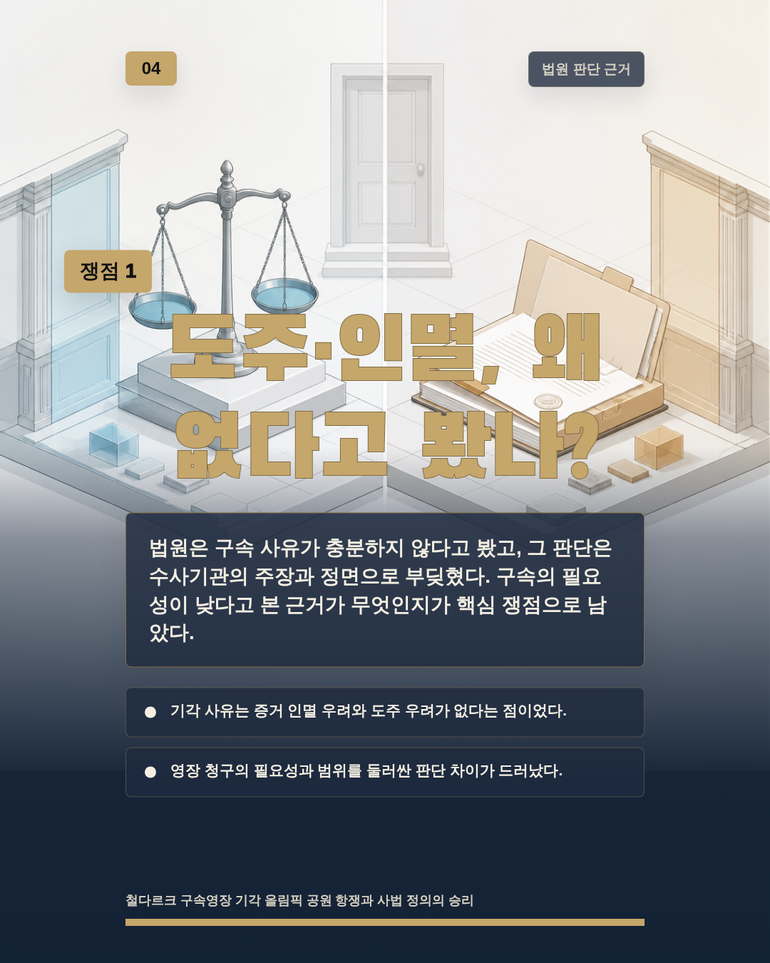 도주·인멸, 왜 없다고 봤나?