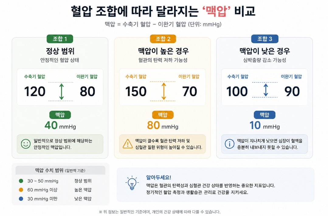 혈압조합 맥압 비교
