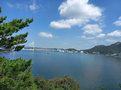 유달산과 목표대교 사진