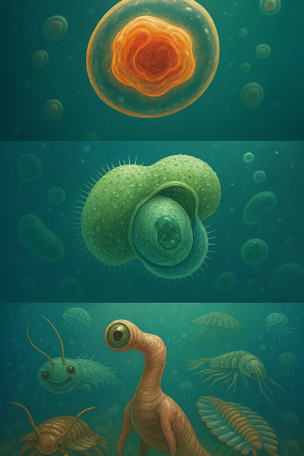 생명의 등장과 진핵 세포의 등장, 그리고 캄브리아기 대폭발까지