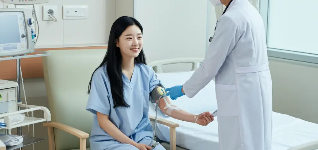 건강검진을 받는 사람