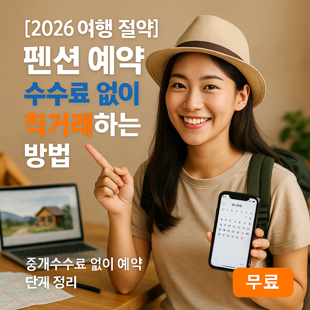 [2026 여행 절약] 펜션 예약 ｜ 수수료 없이 직거래하는 방법 체크리스트