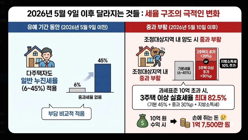 양도세 중과 폐지 총정리 [2026년 5월 기점] 달라지는 세율 및 세금 폭탄 대응 방법