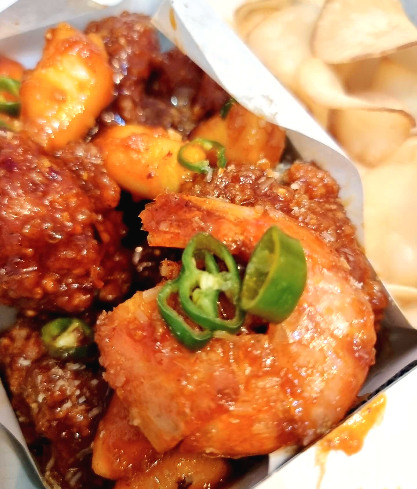 랍스터 새우 위에 청양고추