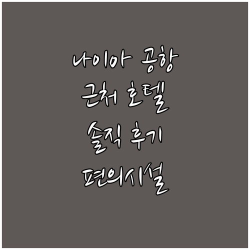 나이아 공항 근처 레드도어즈 호텔 추..