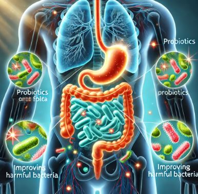 유산균이 장에 미치는 긍정적인 영향 그림