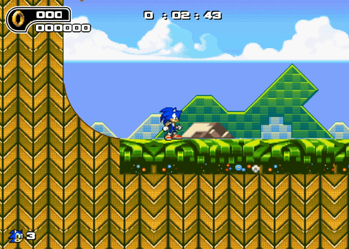 얼티메이트-플래시-소닉게임-시작-화면