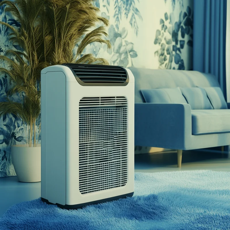 최신 주거 공간에서 현대적 디자인의 이동식 에어컨이 편안한 쾌적함을 제공합니다. 효율적 냉방과 세련된 인테리어가 조화를 이루어 심플한 생활의 미적 감각을 더합니다.