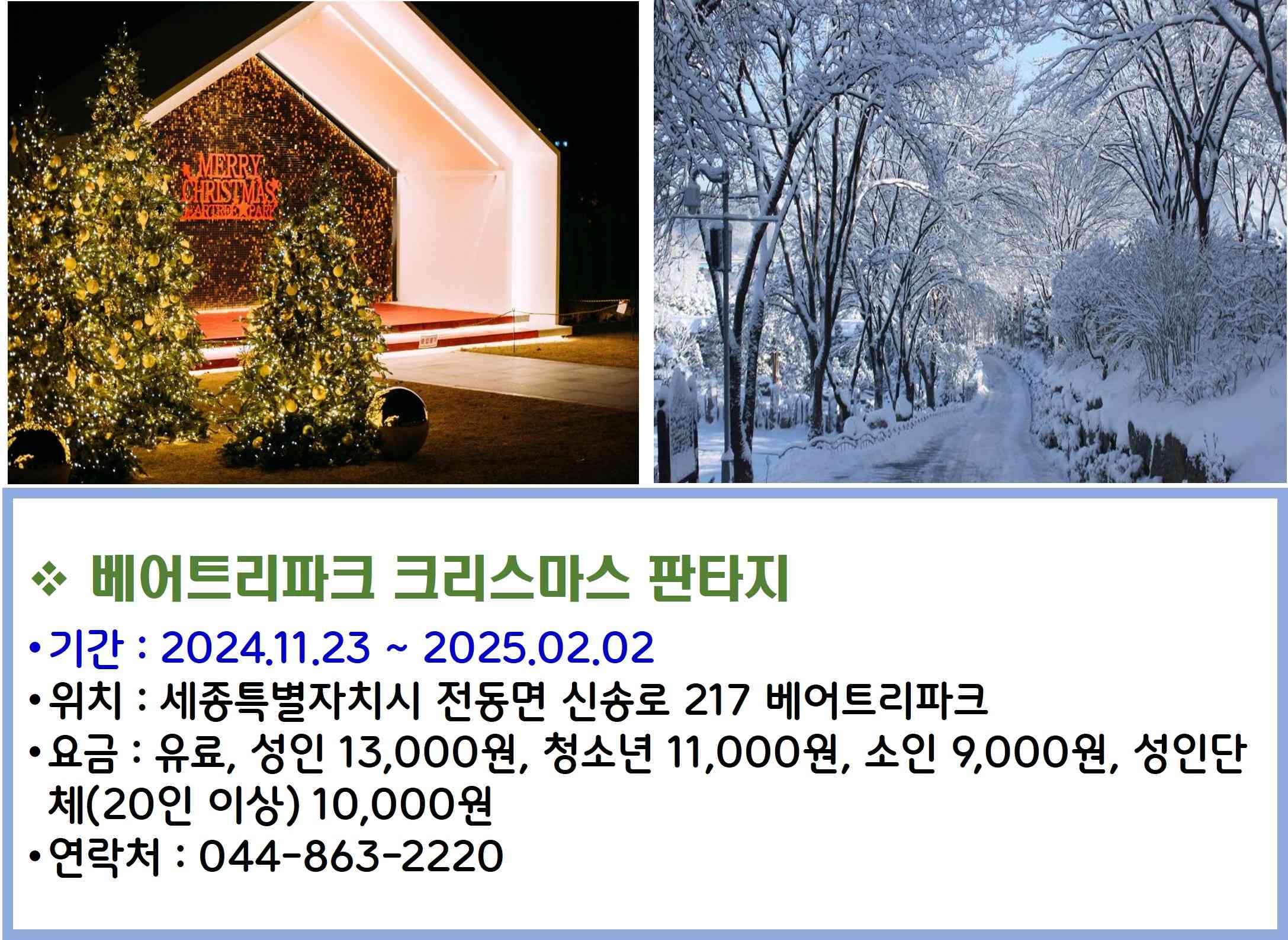 베어트리파크 크리스마스 판타지