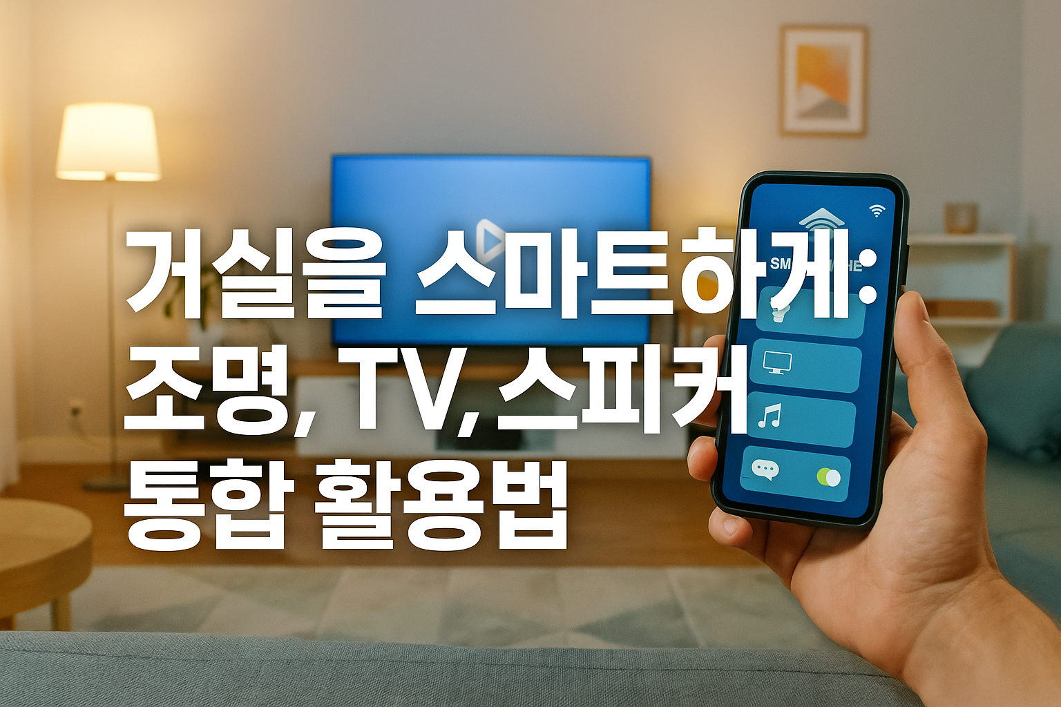 거실을 스마트하게: 조명, TV, 스피커 통합 활용법