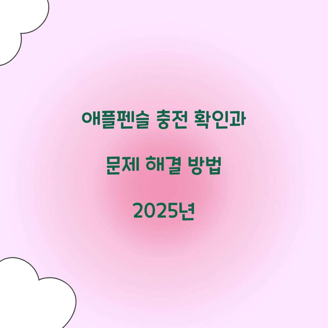 애플펜슬 충전 확인