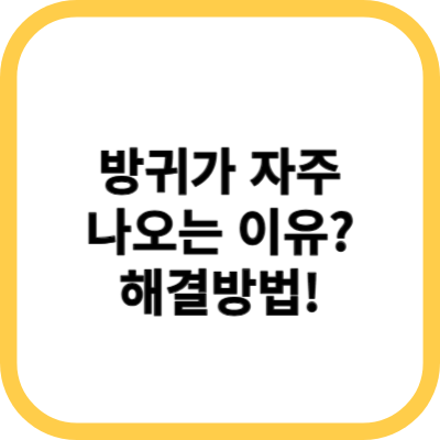 방귀가 자주 나오는 이유와 해결법