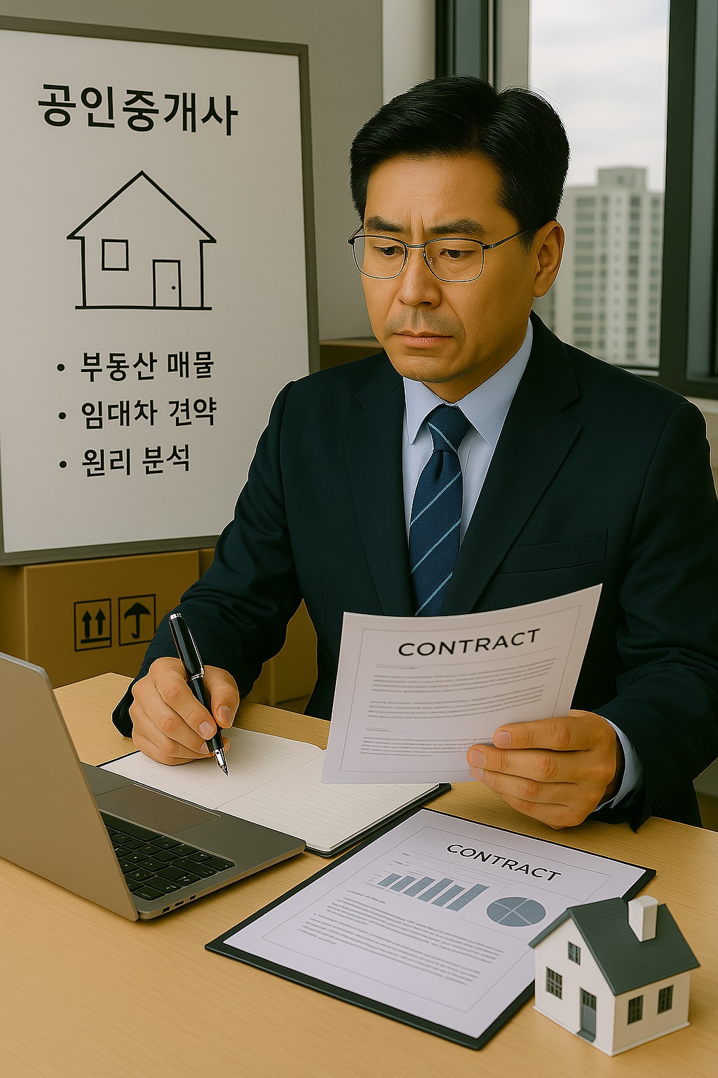공인중개사 일하는 모습