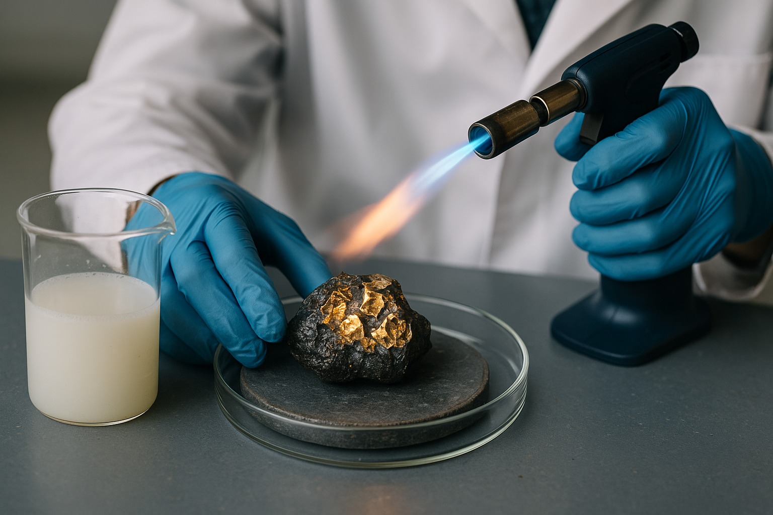 우주광물 모사 합성관련 사진