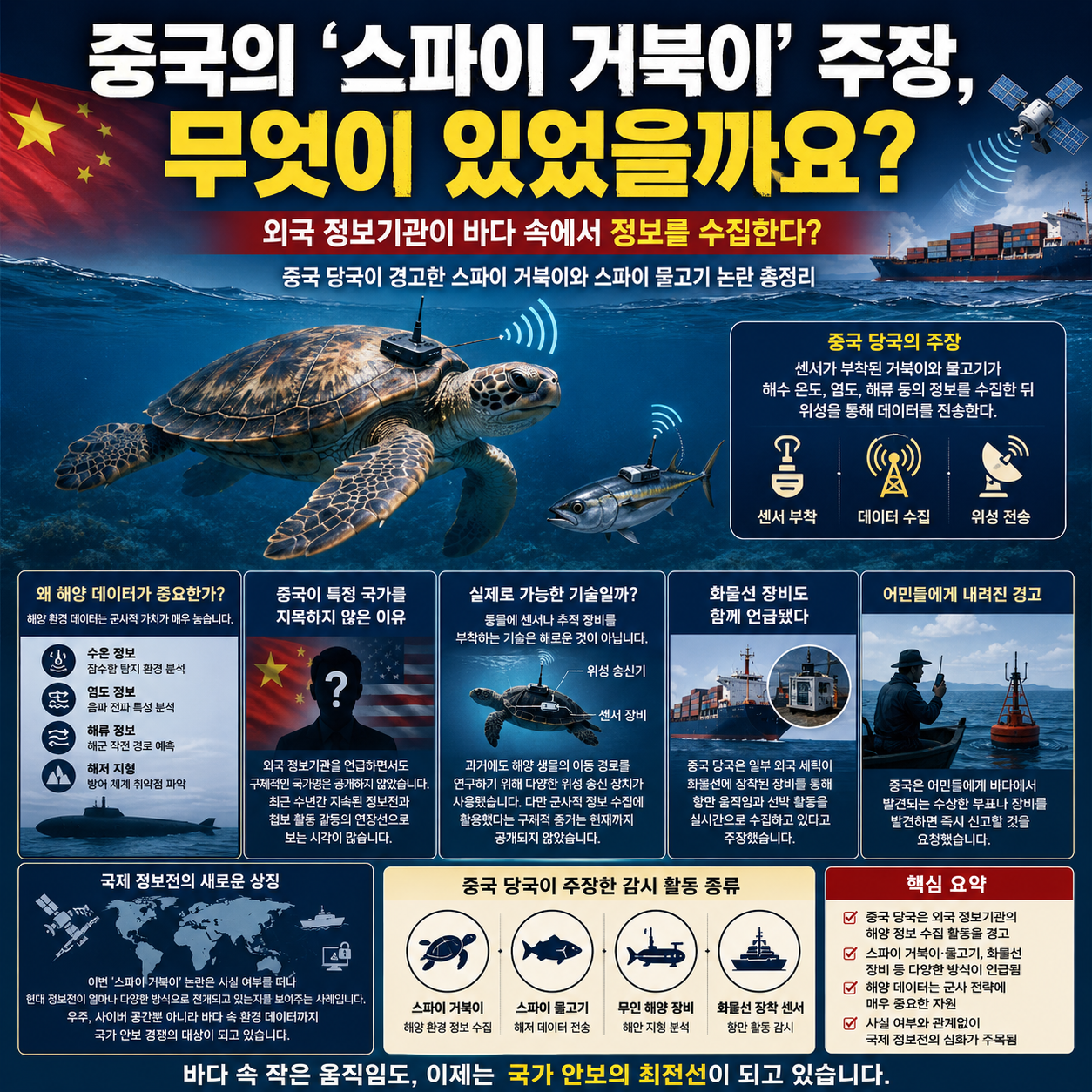 중국의 ‘스파이 거북이’ 주장