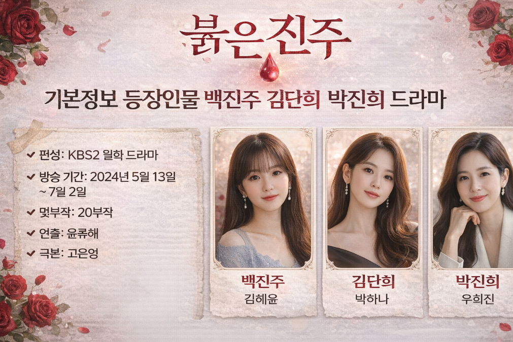 붉은 진주 등장인물 백진주&middot;김단희&middot;박진희 관계도 완벽 정리