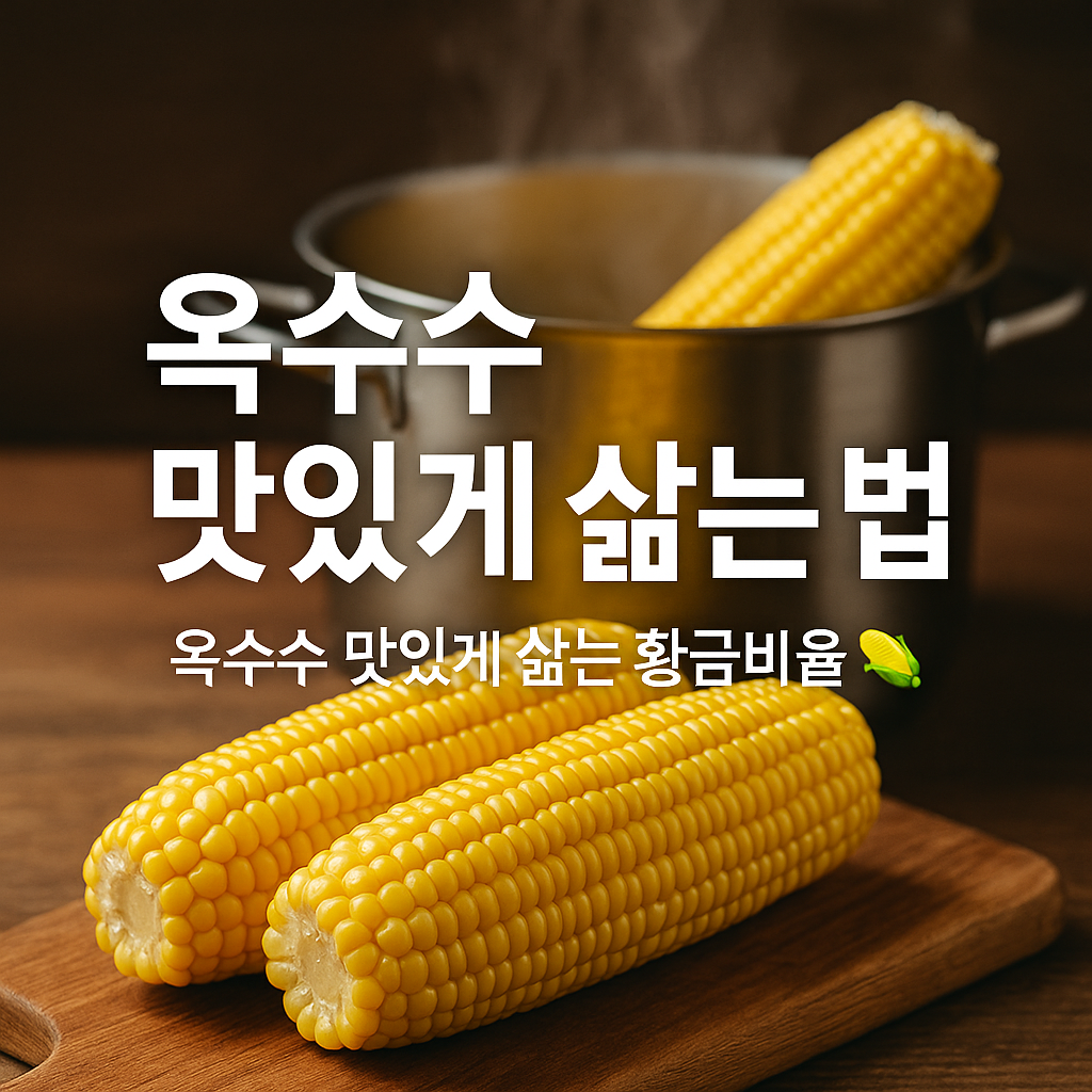 옥수수 맛있게 삶는 법 &ndash; 쫀득하고 달콤하게 삶는 비법