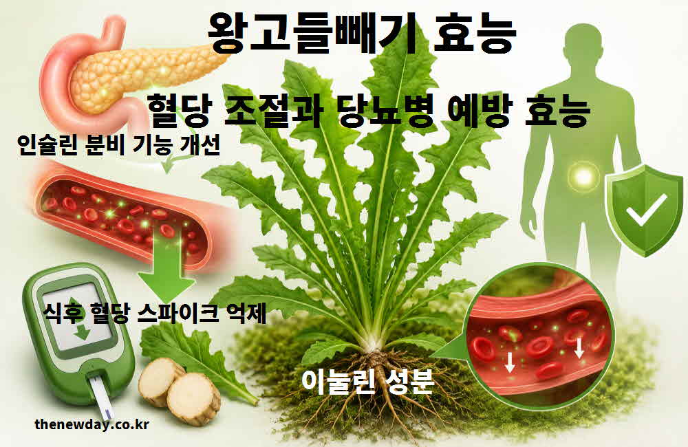 왕고들빼기 효능 혈당 조절 당뇨병 예방