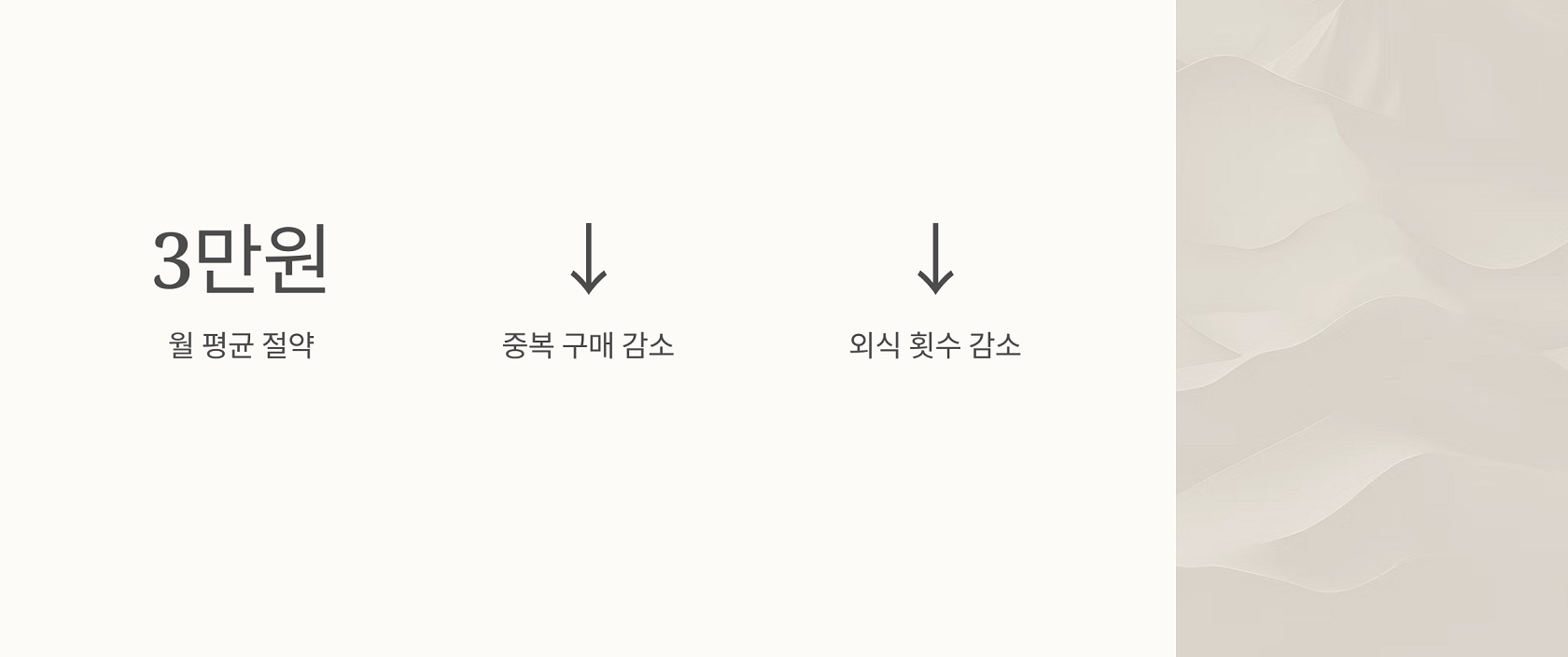 정리만 잘해도 생기는 절약 효과