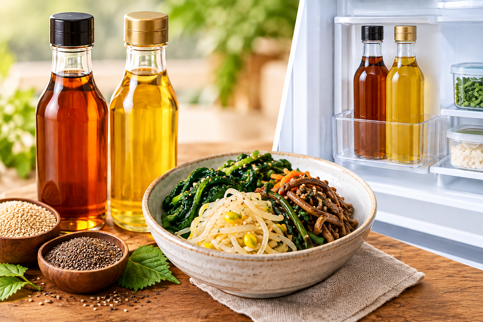 나물 맛이 달라지는 참기름과 들기름의 올바른 보관 방법
