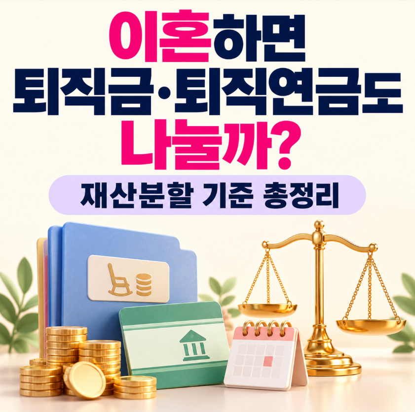 이혼하면 퇴직금&middot;퇴직연금도 나눠야 하나?｜재산분할 기준 총정리