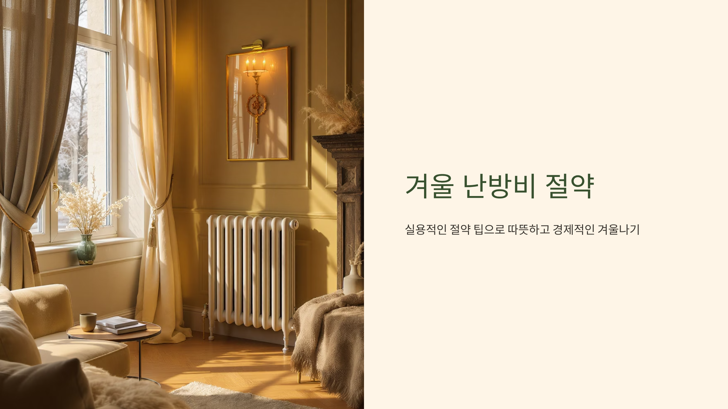 가스비 절약 겨울 필수템 BEST