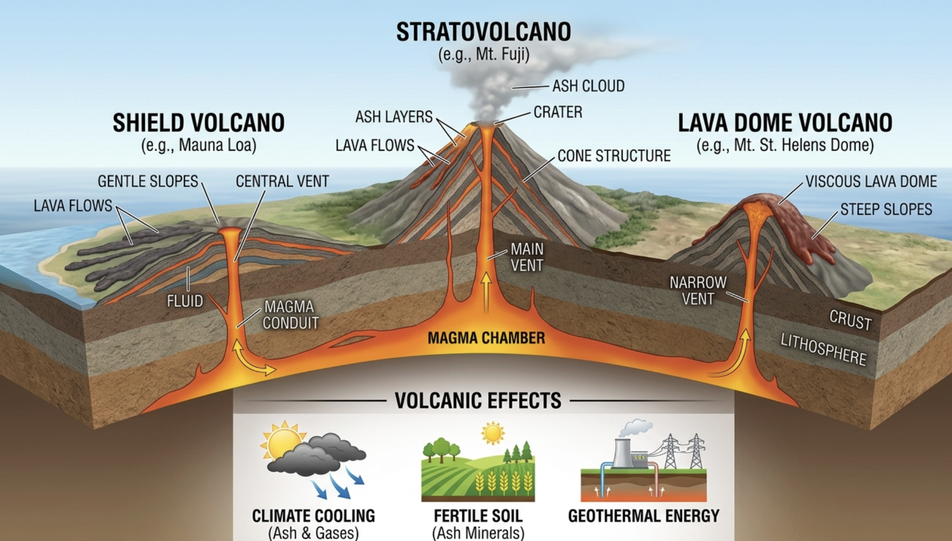 화산 활동의 종류와 영향: 지구 내부의 뜨거운 분출, 그 양면성