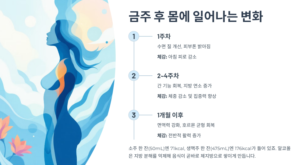 금주 후 몸에 일어나는 변화
