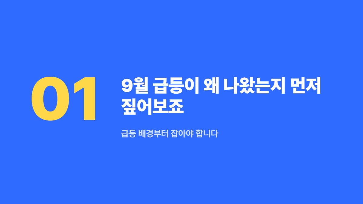 9월 급등이 왜 나왔는지 먼저 짚어보죠 — 급등 배경부터 잡아야 합니다