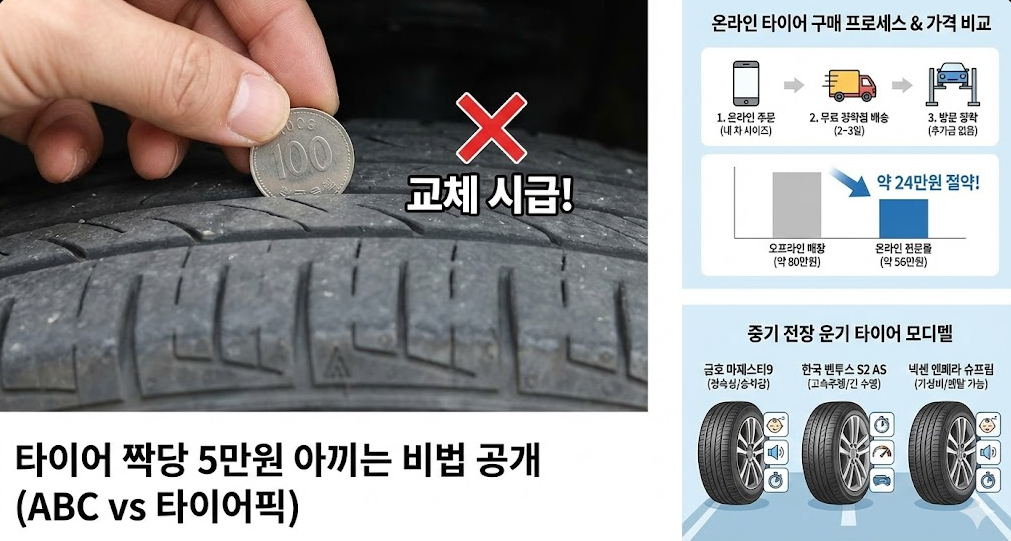 타이어 교체 가격 비교
