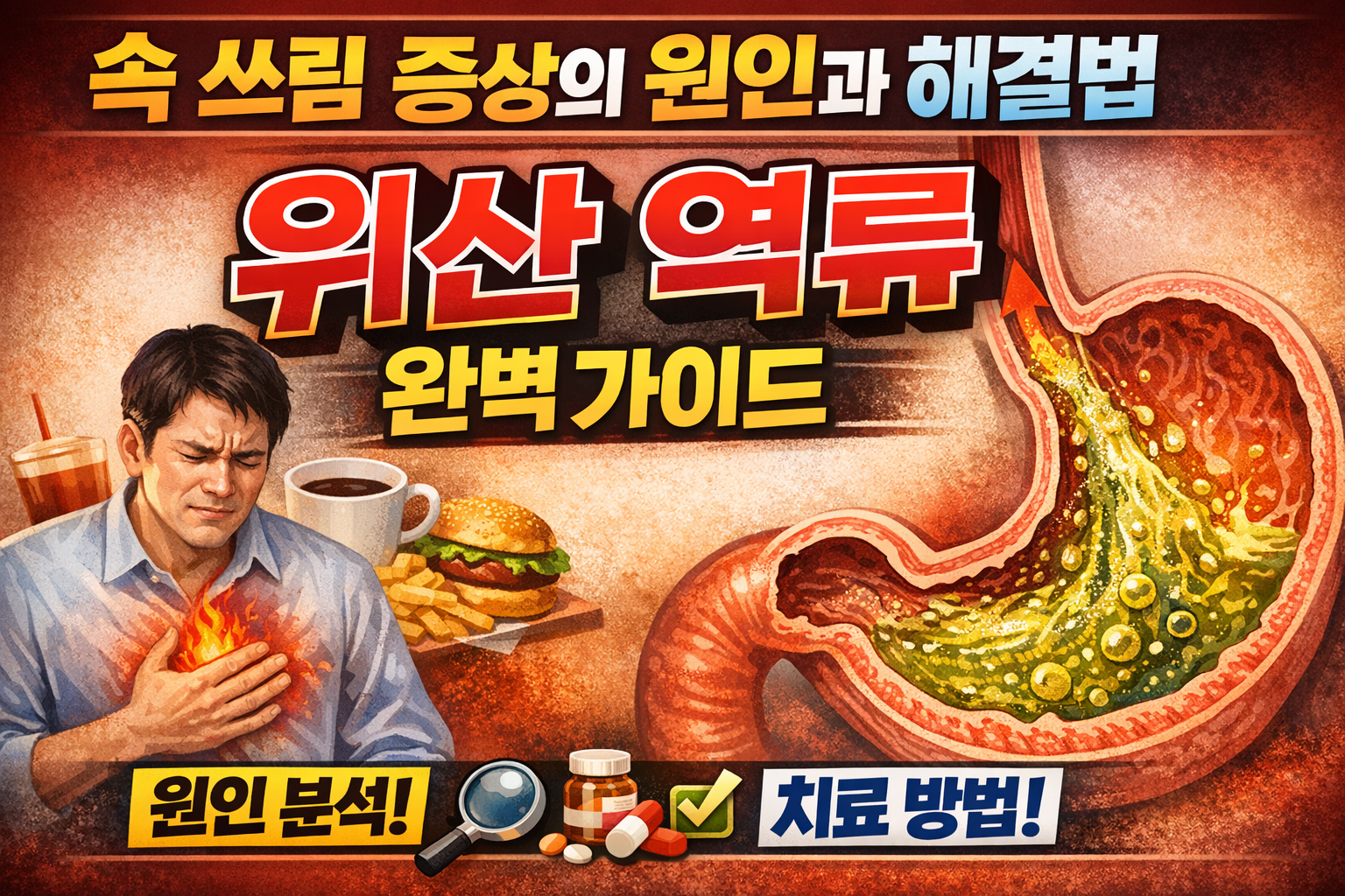 속 쓰림 증상의 원인과 해결법