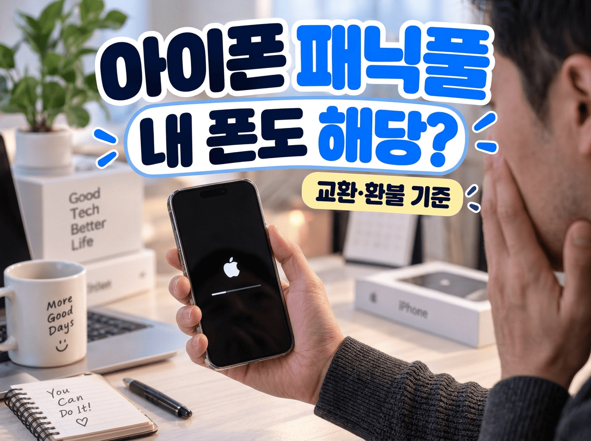 아이폰 패닉풀 갑작스러운 재부팅 확인