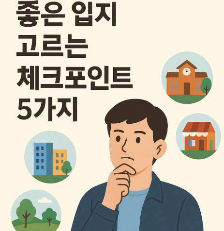 아파트 좋은 입지 고르는 체크포인트