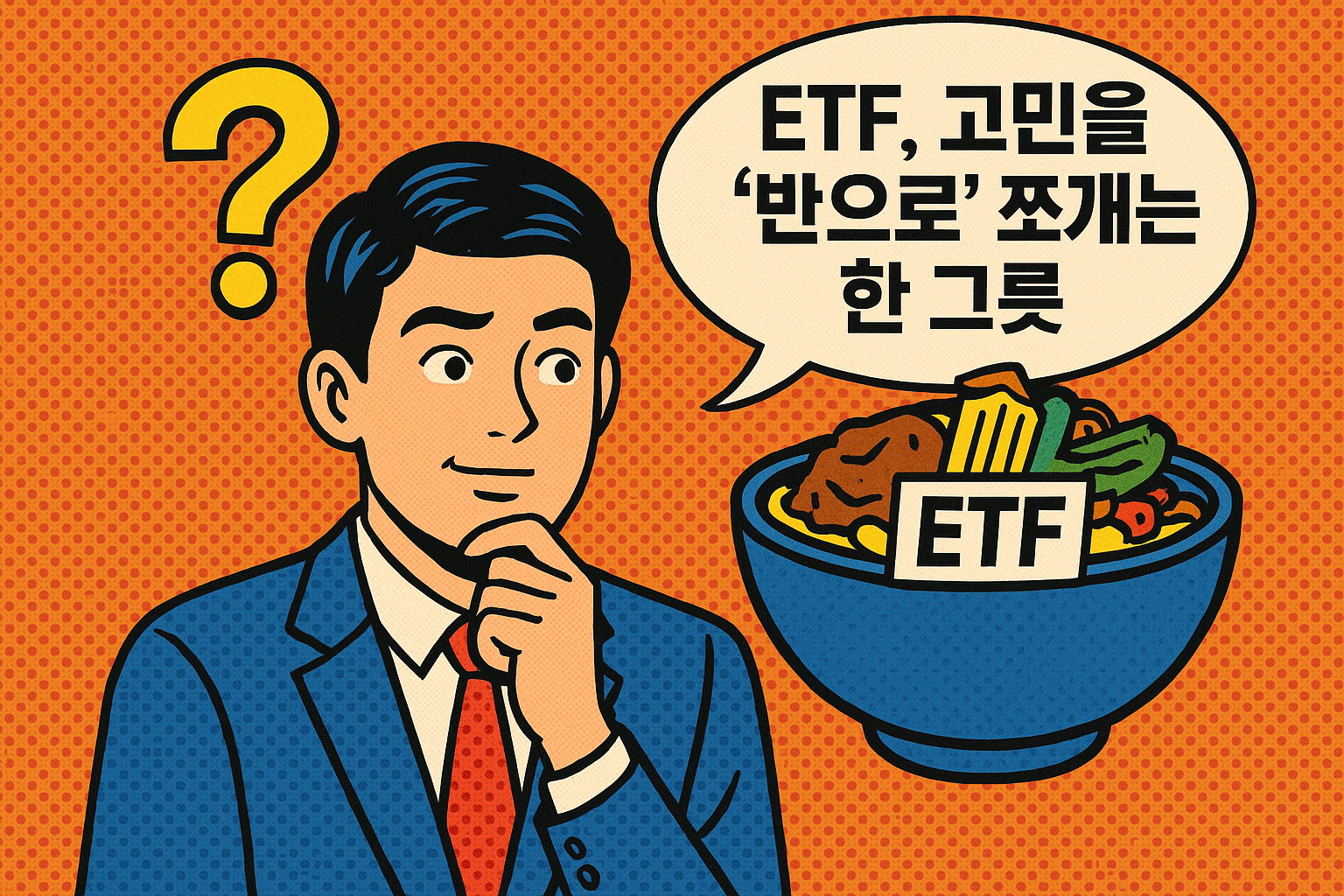 “뭘 사야 할지 막막하다면?” ETF, 고민을 ‘반으로’ 쪼개는 한 그릇