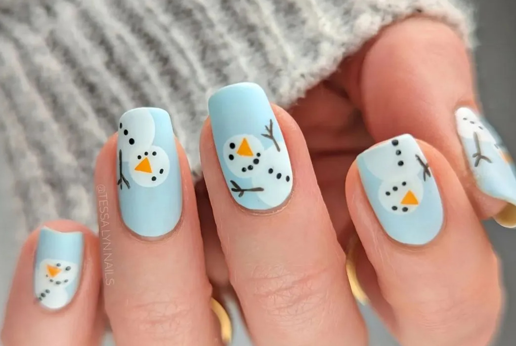 2024 눈사람 네일아트