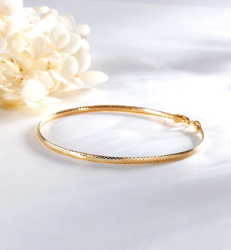 18K 팔찌 골드앤 스네이크 몰딩밴드 – 볼륨감 있고 가성비 좋은 이태리 스타일 금팔찌
