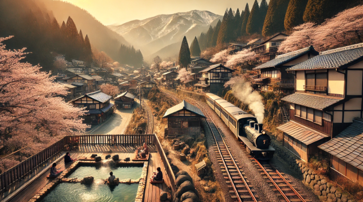 일본 소도시 기차여행 이미지