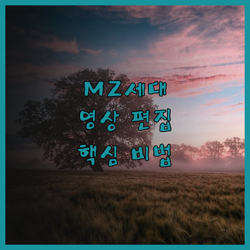 MZ세대 영상 편집, 당신의 콘텐츠를