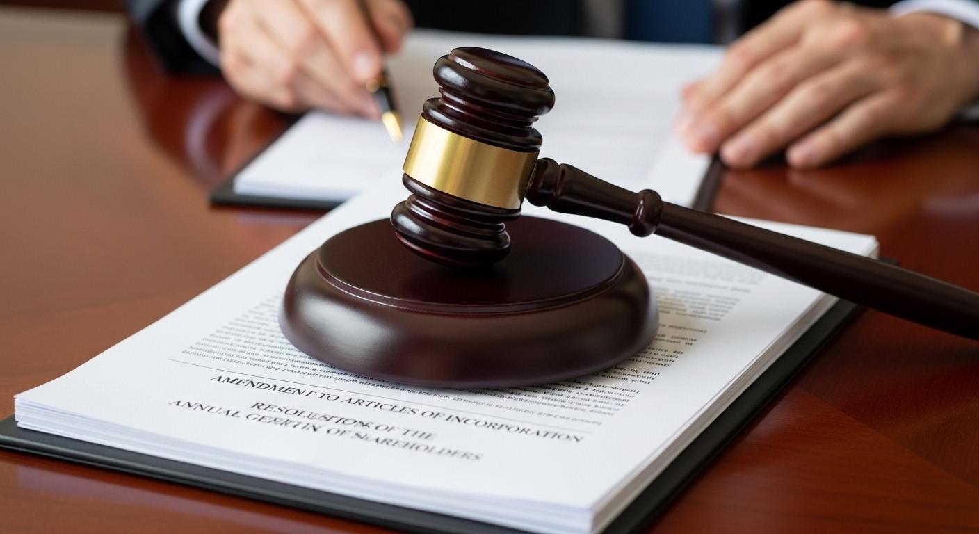 정기주총 정관 변경 가결