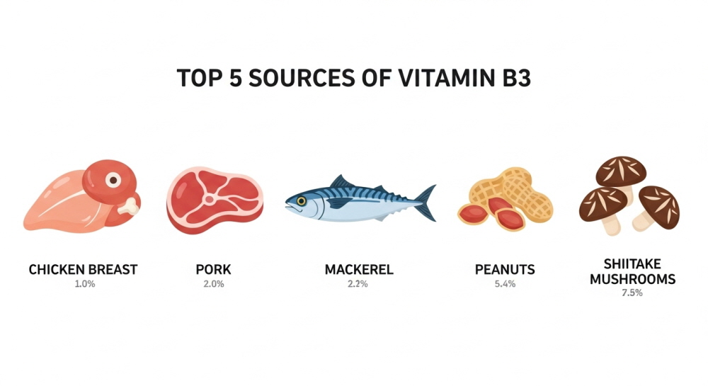 비타민b3 많은 음식