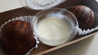 버터떡과 연유
