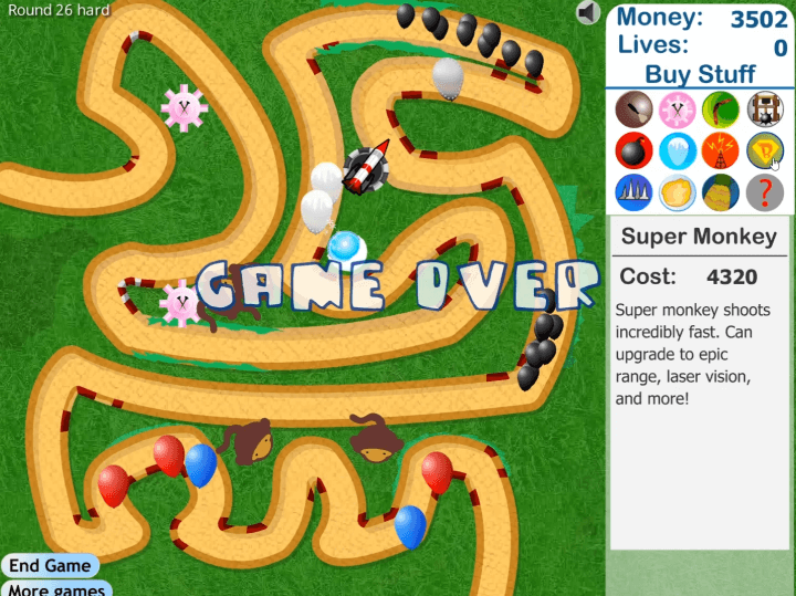 풍선타워디펜스3-플래시게임-종료-화면