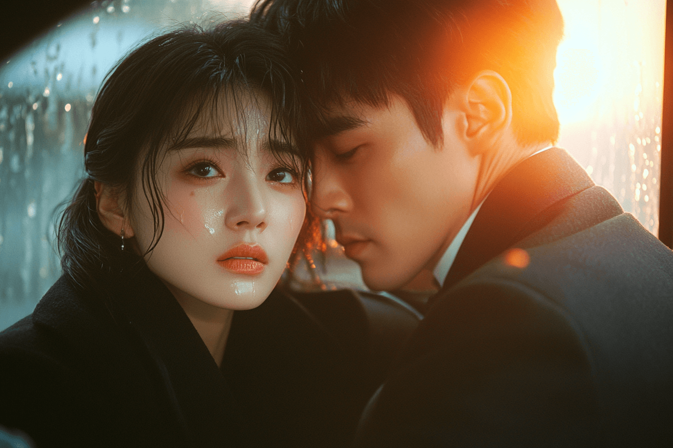 슬픈-표정의-남성과-여성