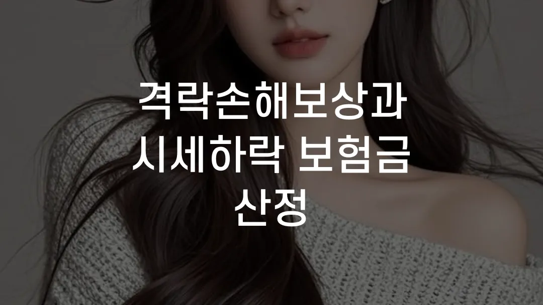 격락손해보상과 시세하락 보험금 산정