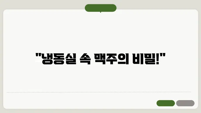 맥주 냉동실