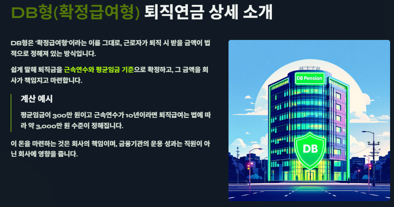 퇴직연금 DC형과 DB형 차이점 및 장단점