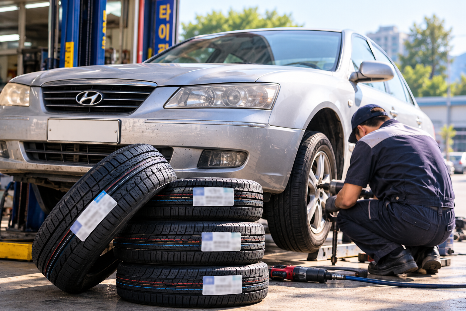 19년 된 LPG 쏘나타 타이어 4개 교체와 연료펌프 수리 후 폐차를 결정한 경험