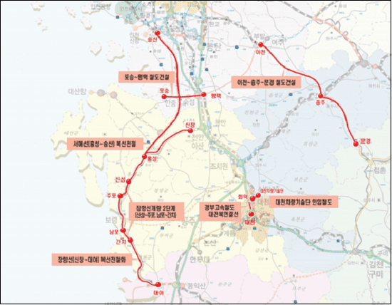 철도공단, 충청권 7개 철도사업에 올해 1조 992억원 투입한다